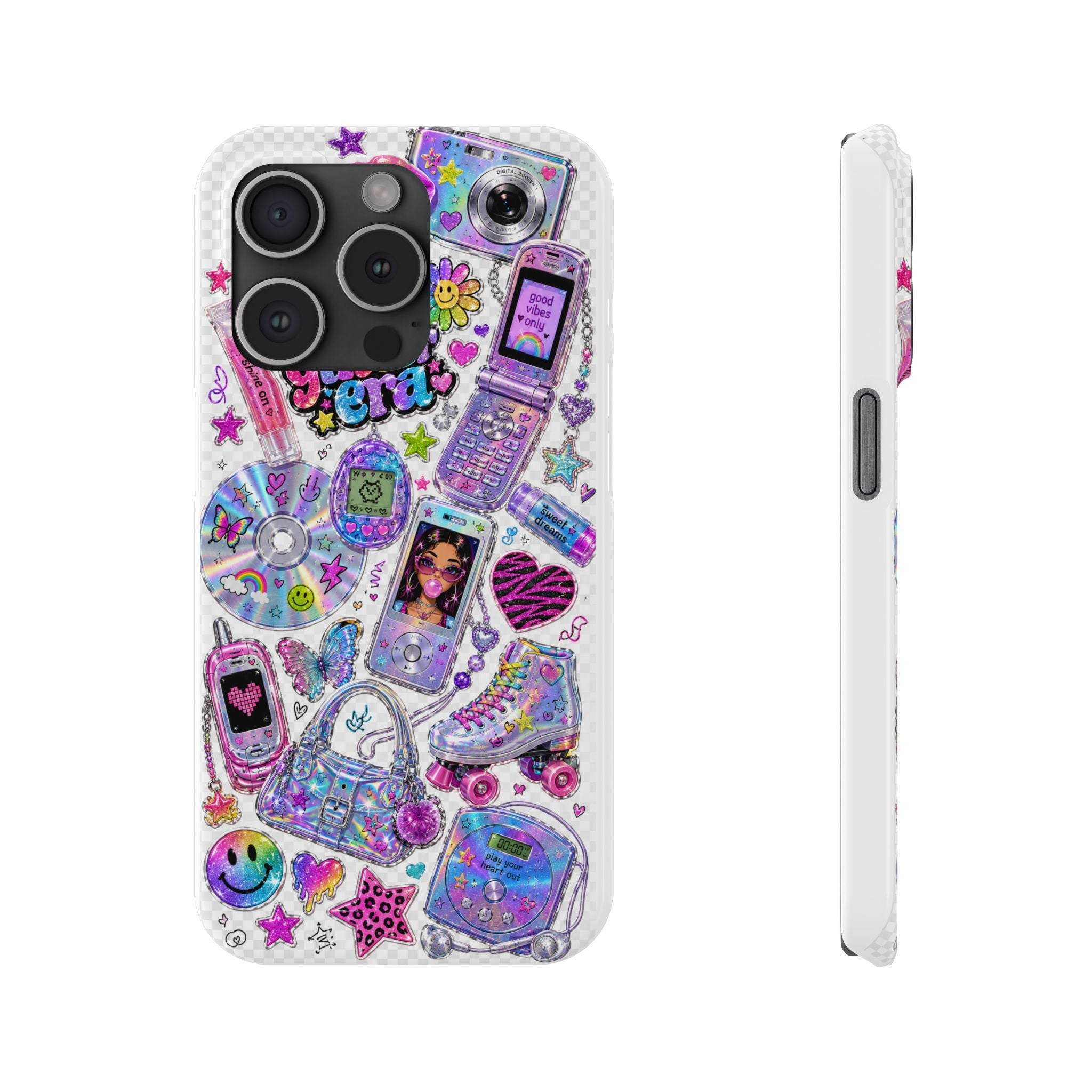 Y2K Glitter Era Slim Phone Case