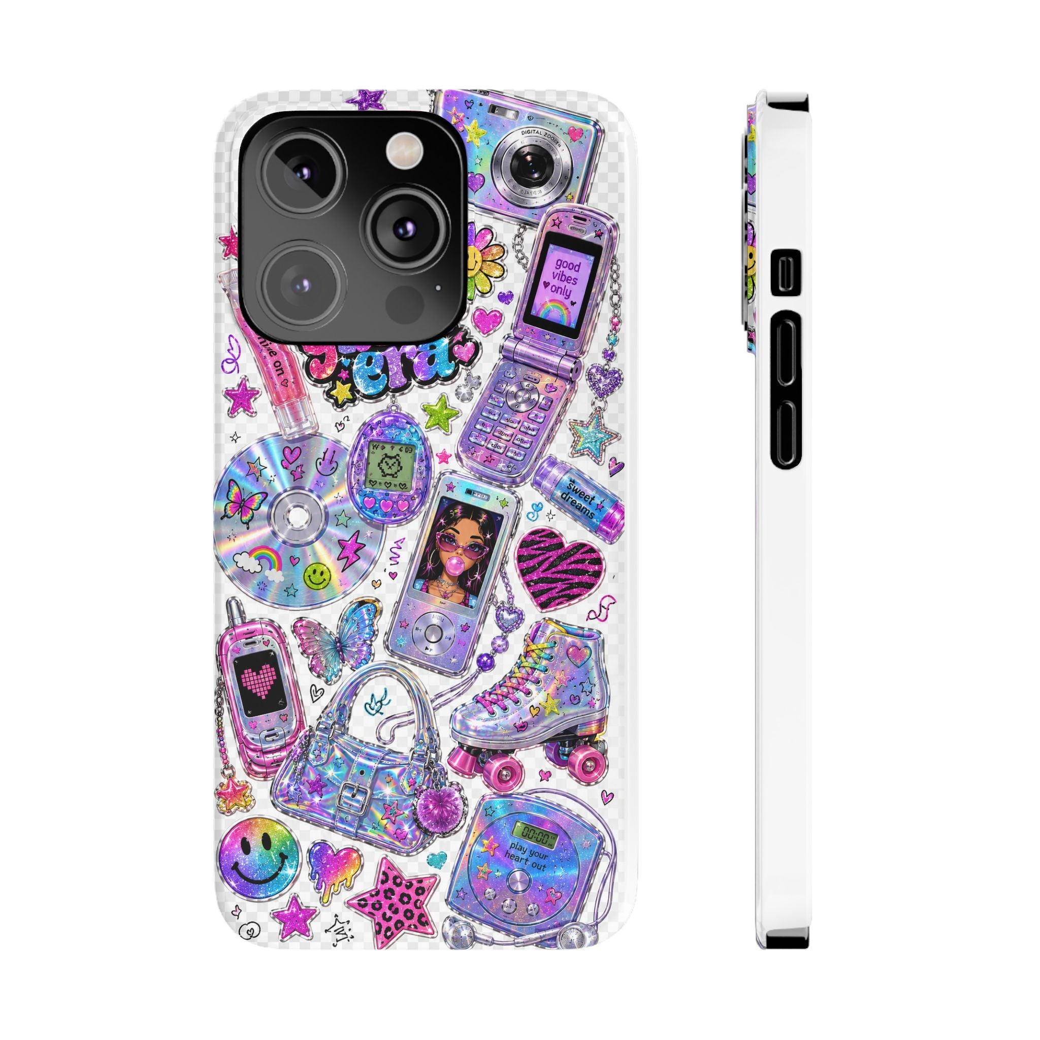 Y2K Glitter Era Slim Phone Case