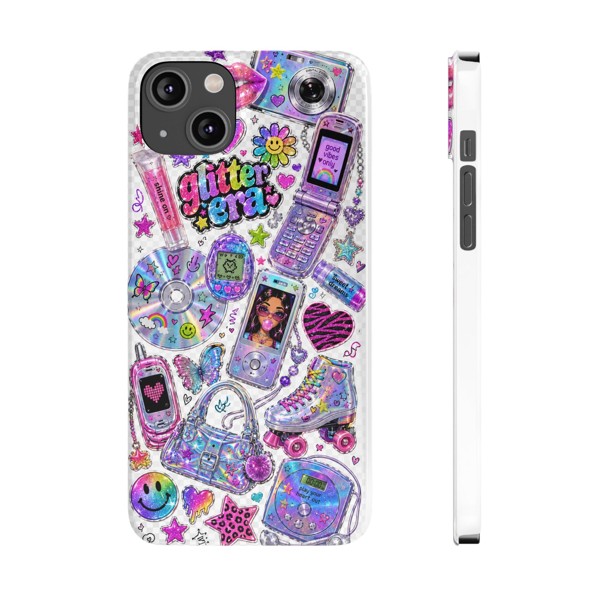 Y2K Glitter Era Slim Phone Case