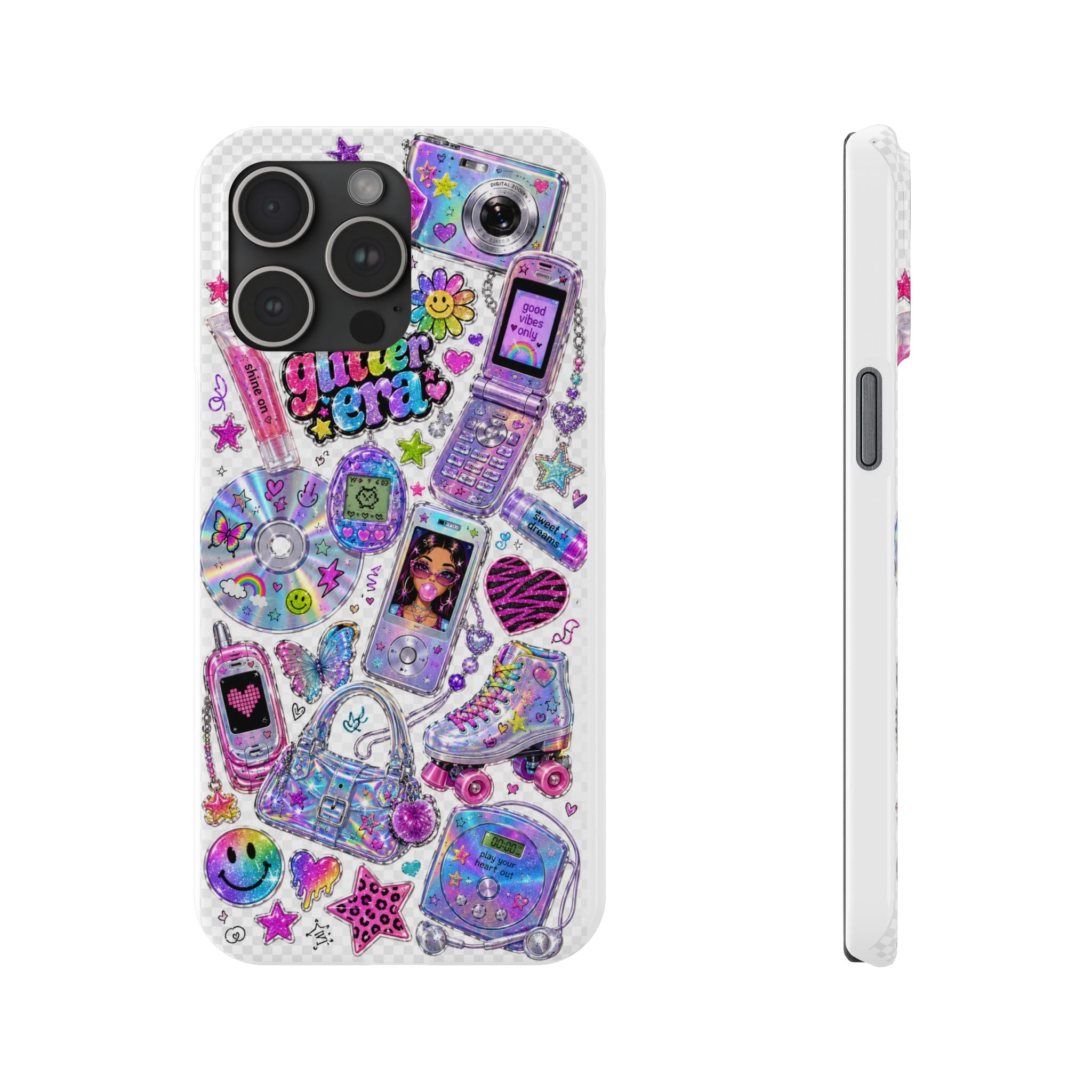 Y2K Glitter Era Slim Phone Case
