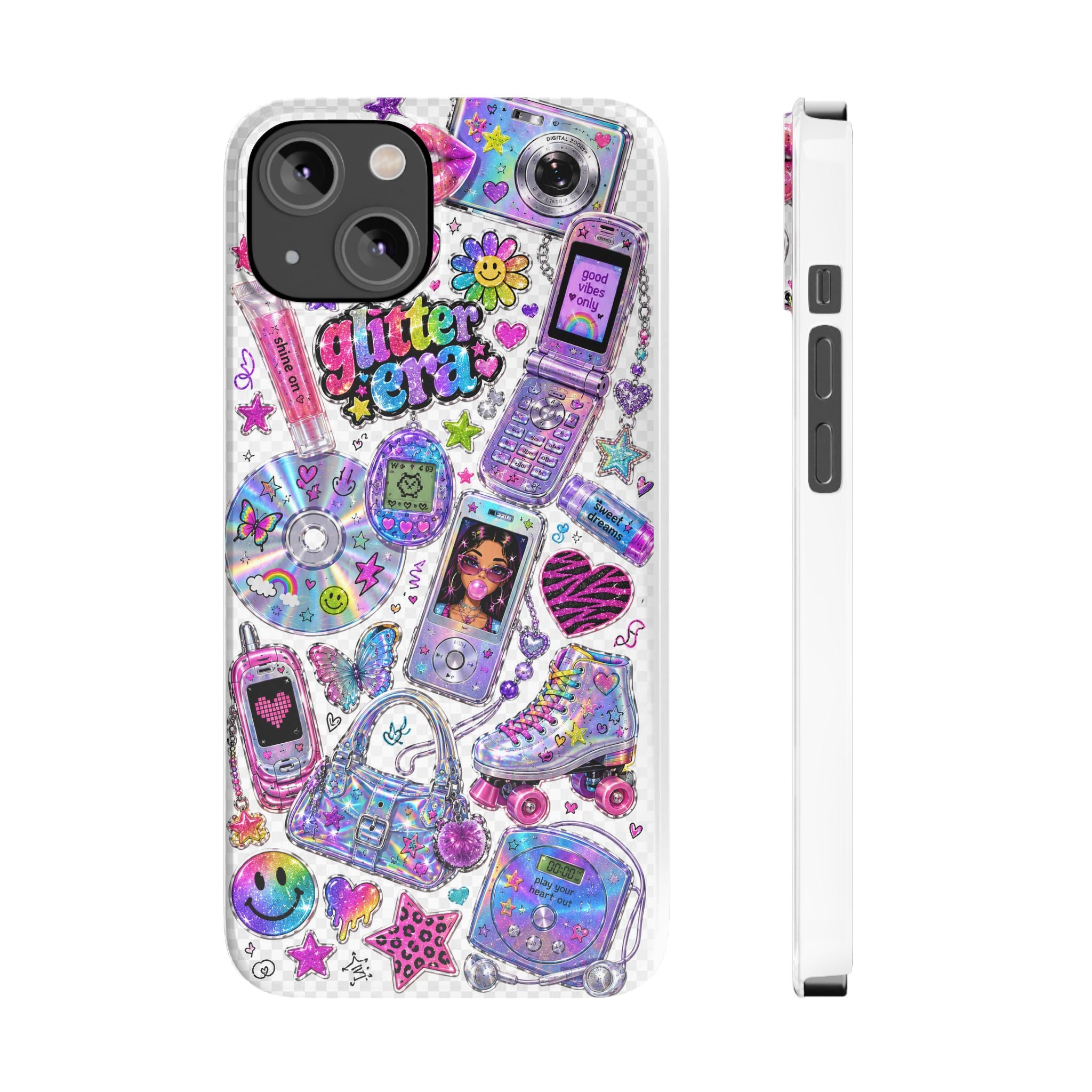 Y2K Glitter Era Slim Phone Case