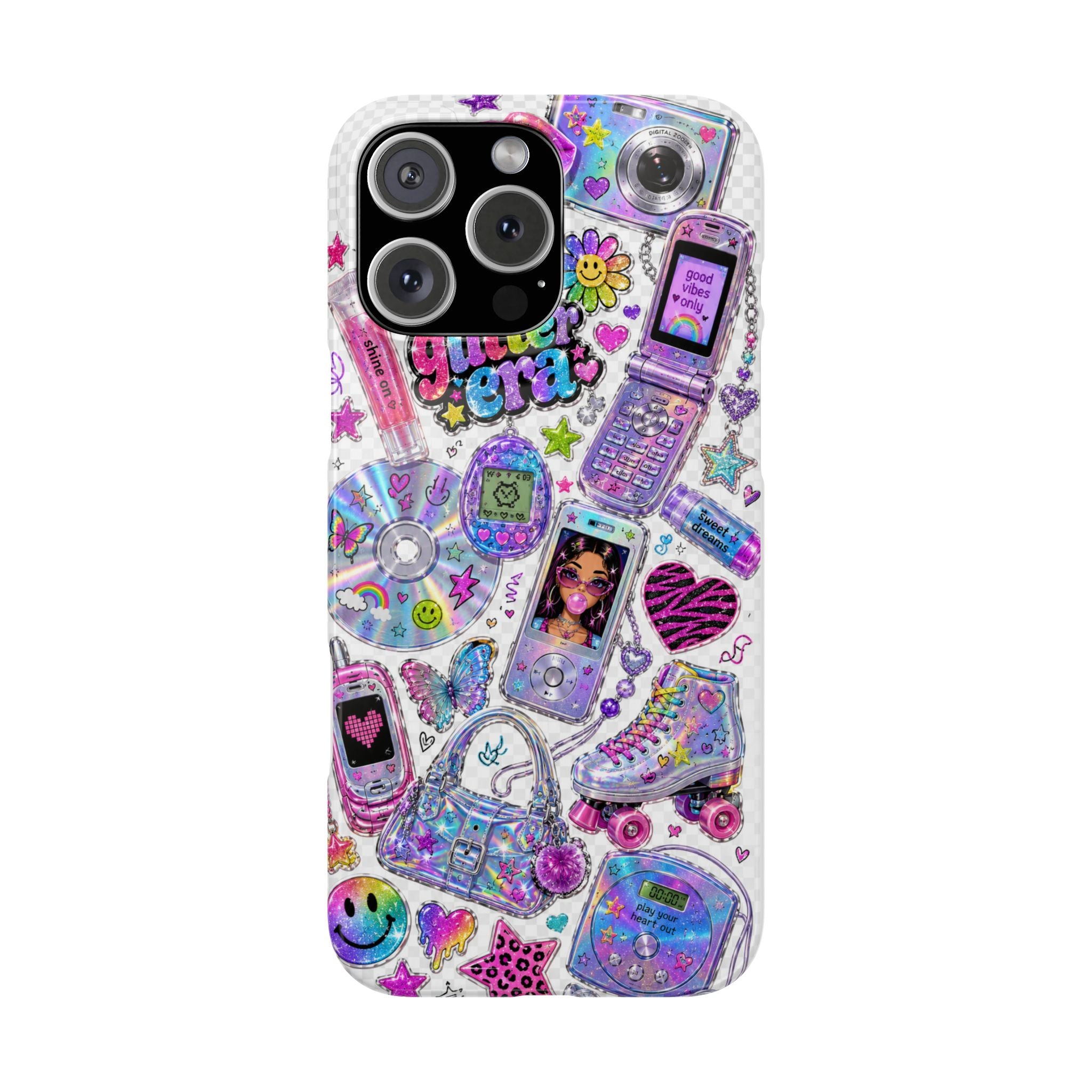 Y2K Glitter Era Slim Phone Case