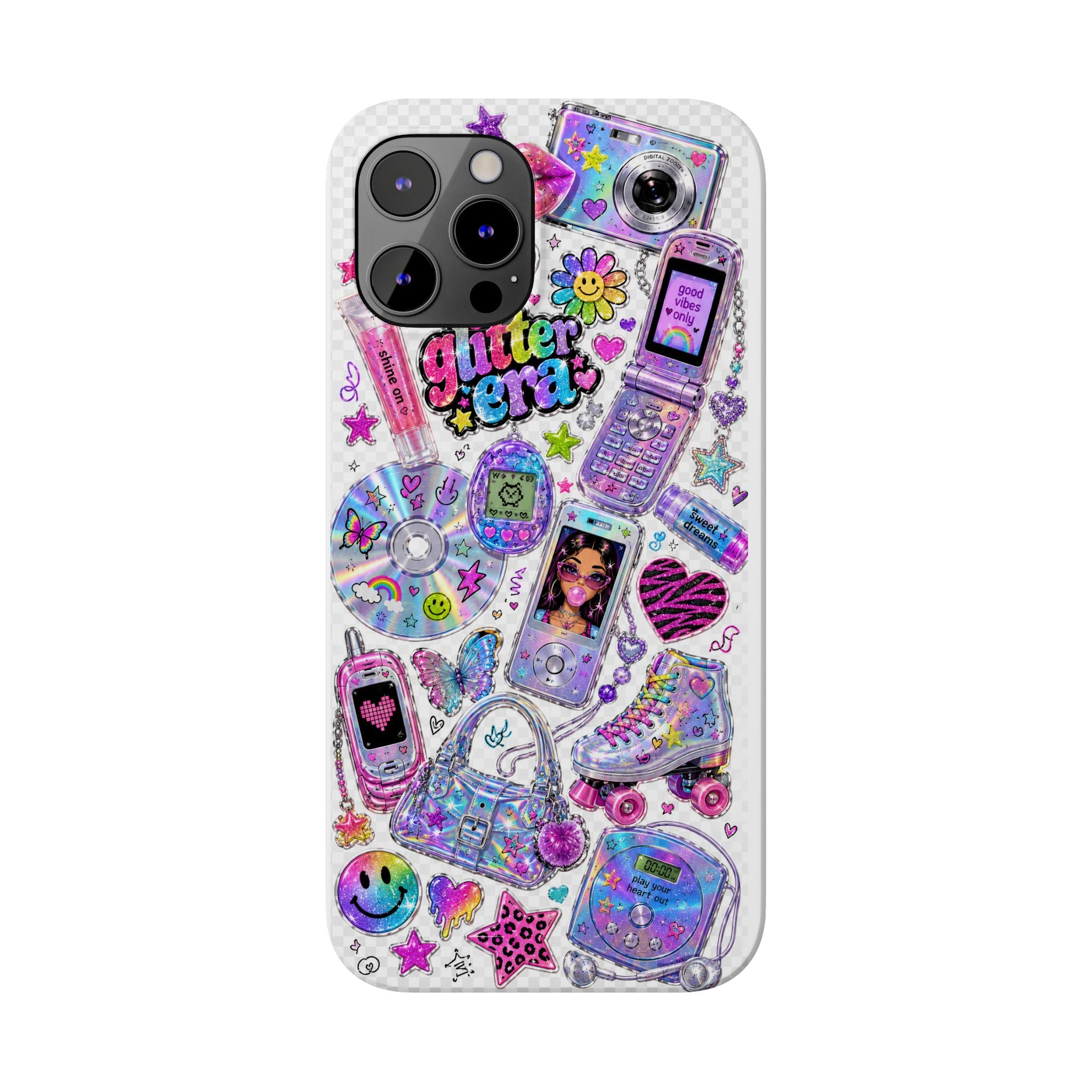 Y2K Glitter Era Slim Phone Case