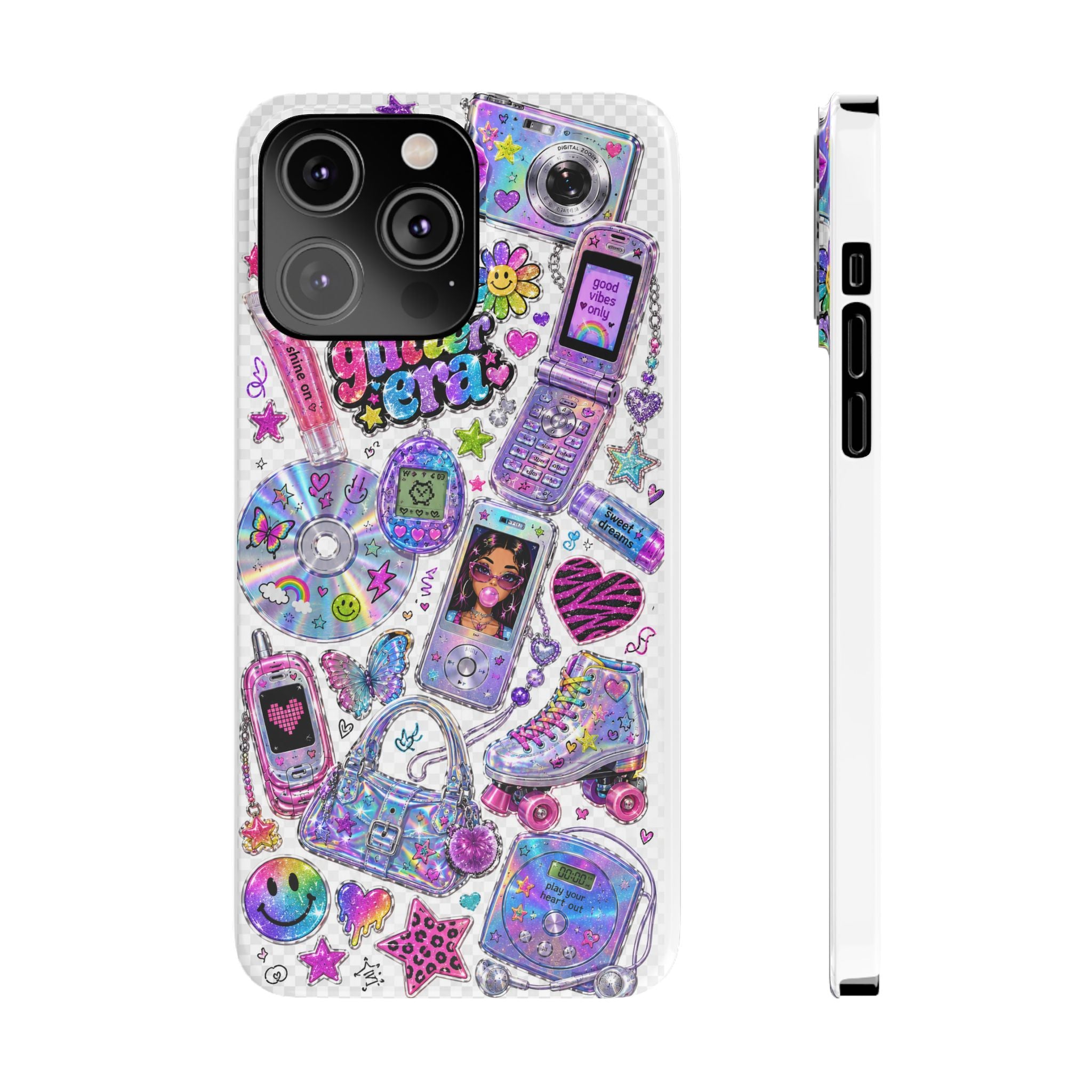 Y2K Glitter Era Slim Phone Case