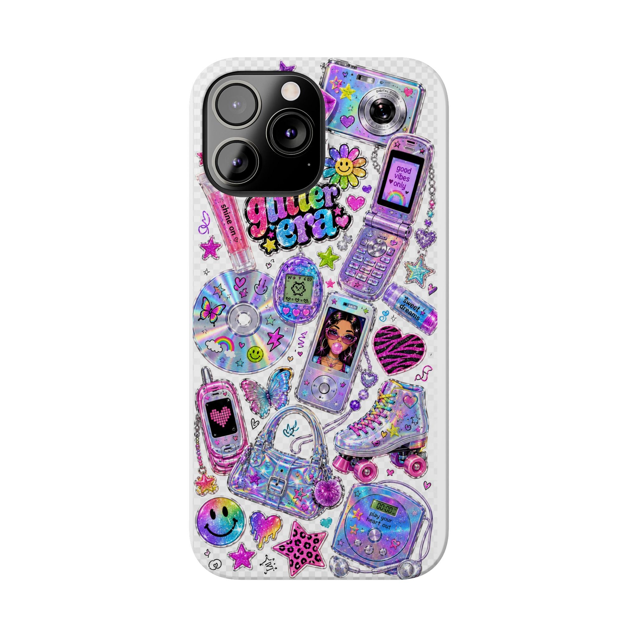 Y2K Glitter Era Slim Phone Case