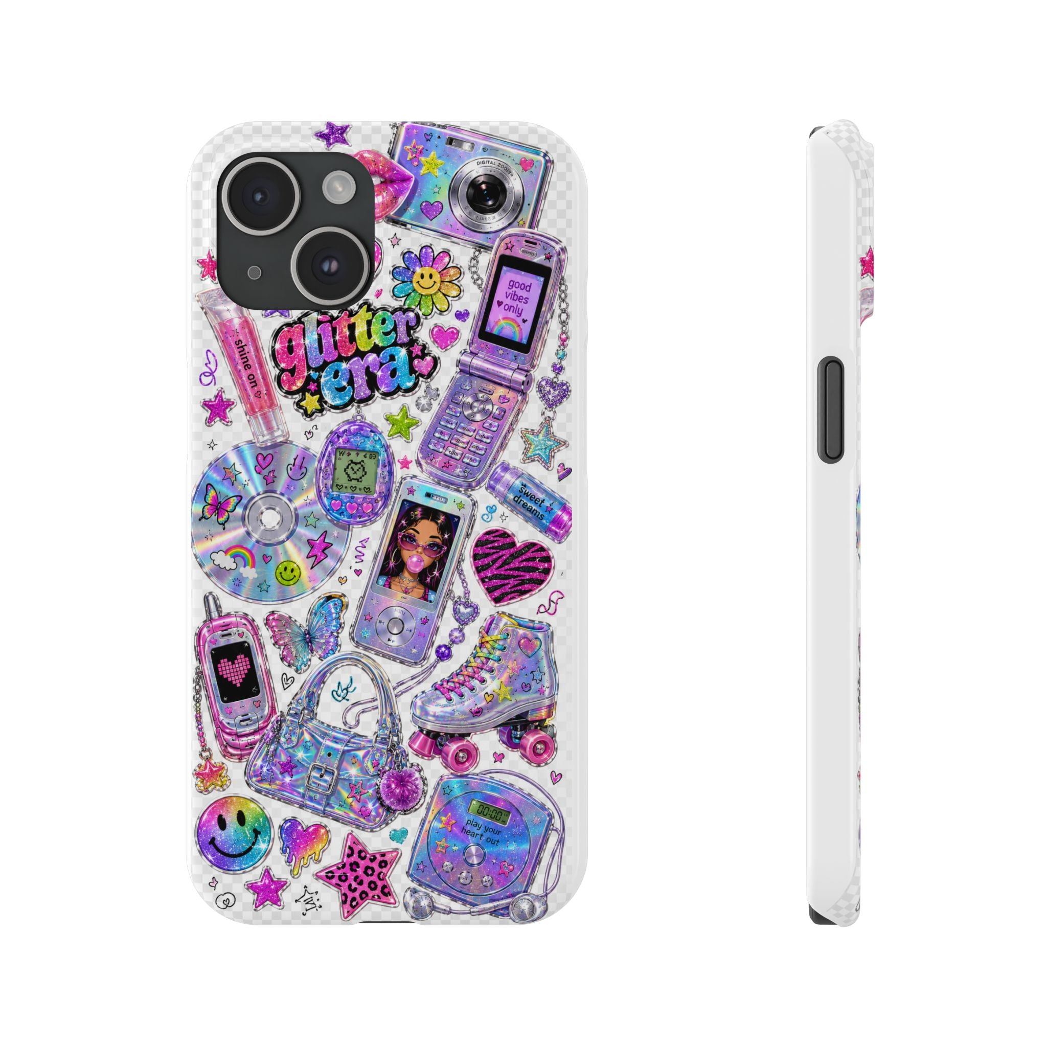 Y2K Glitter Era Slim Phone Case