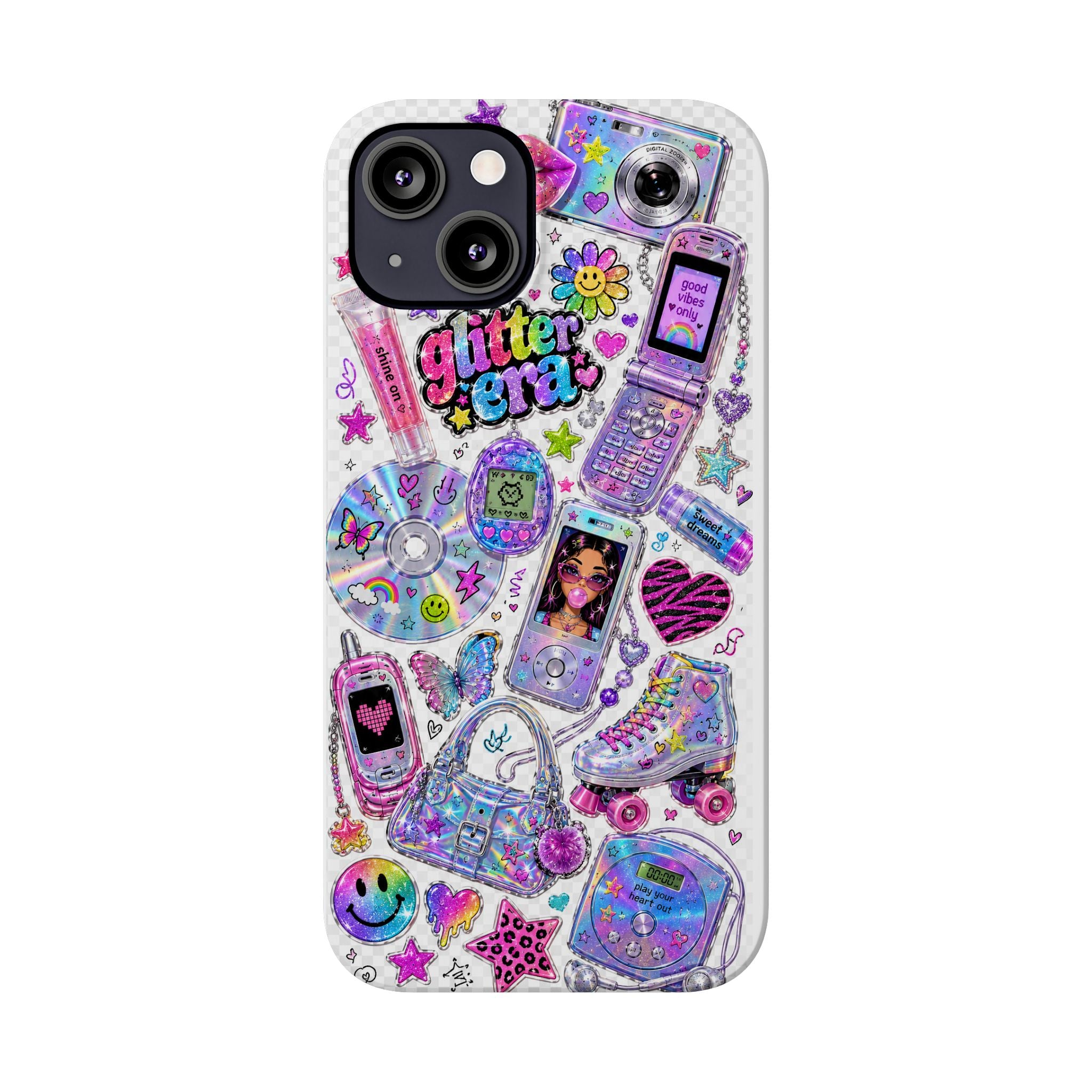 Y2K Glitter Era Slim Phone Case