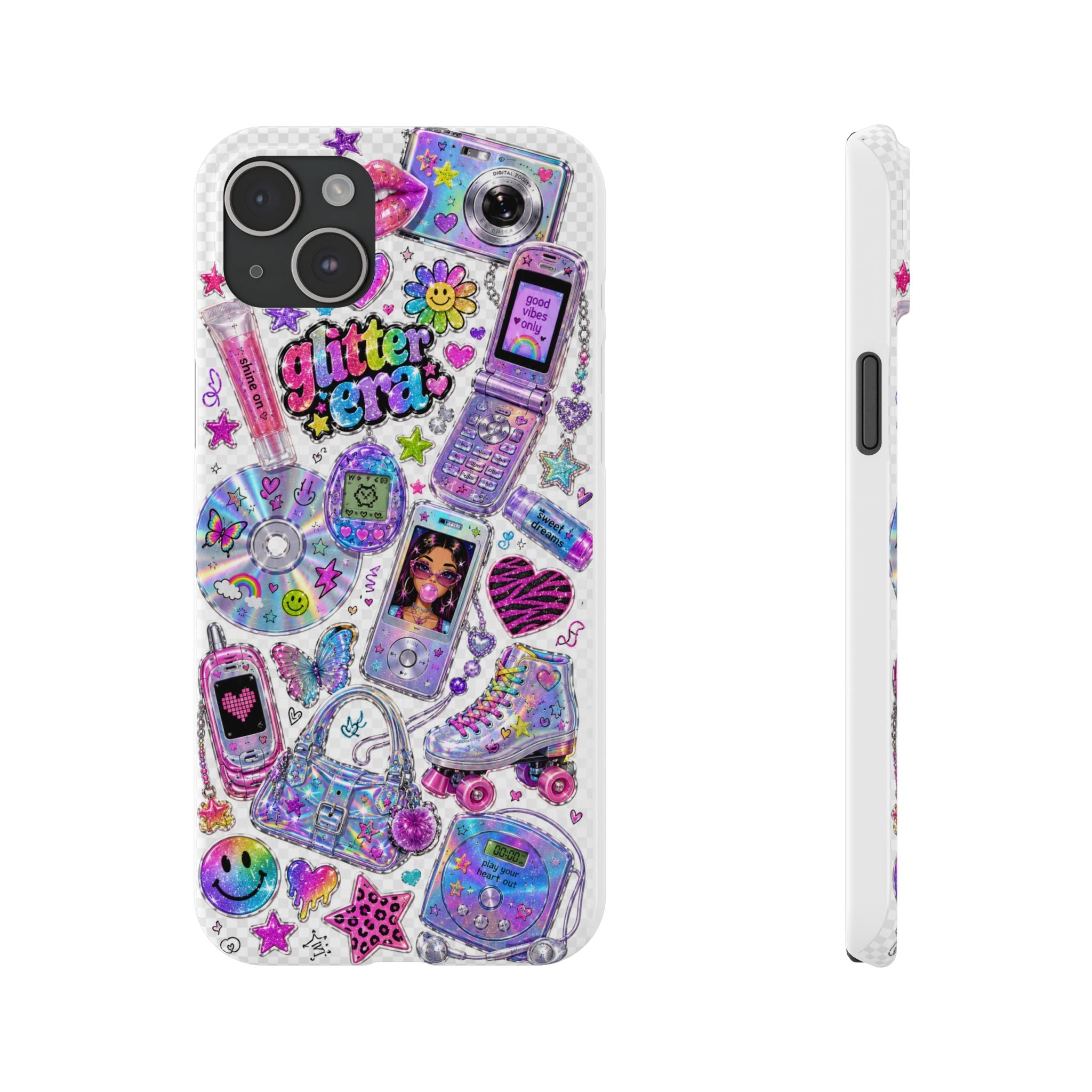 Y2K Glitter Era Slim Phone Case